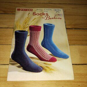Beehive Patons Sock Knitting Pattern Book (Beehive Patons #113, 1980s)